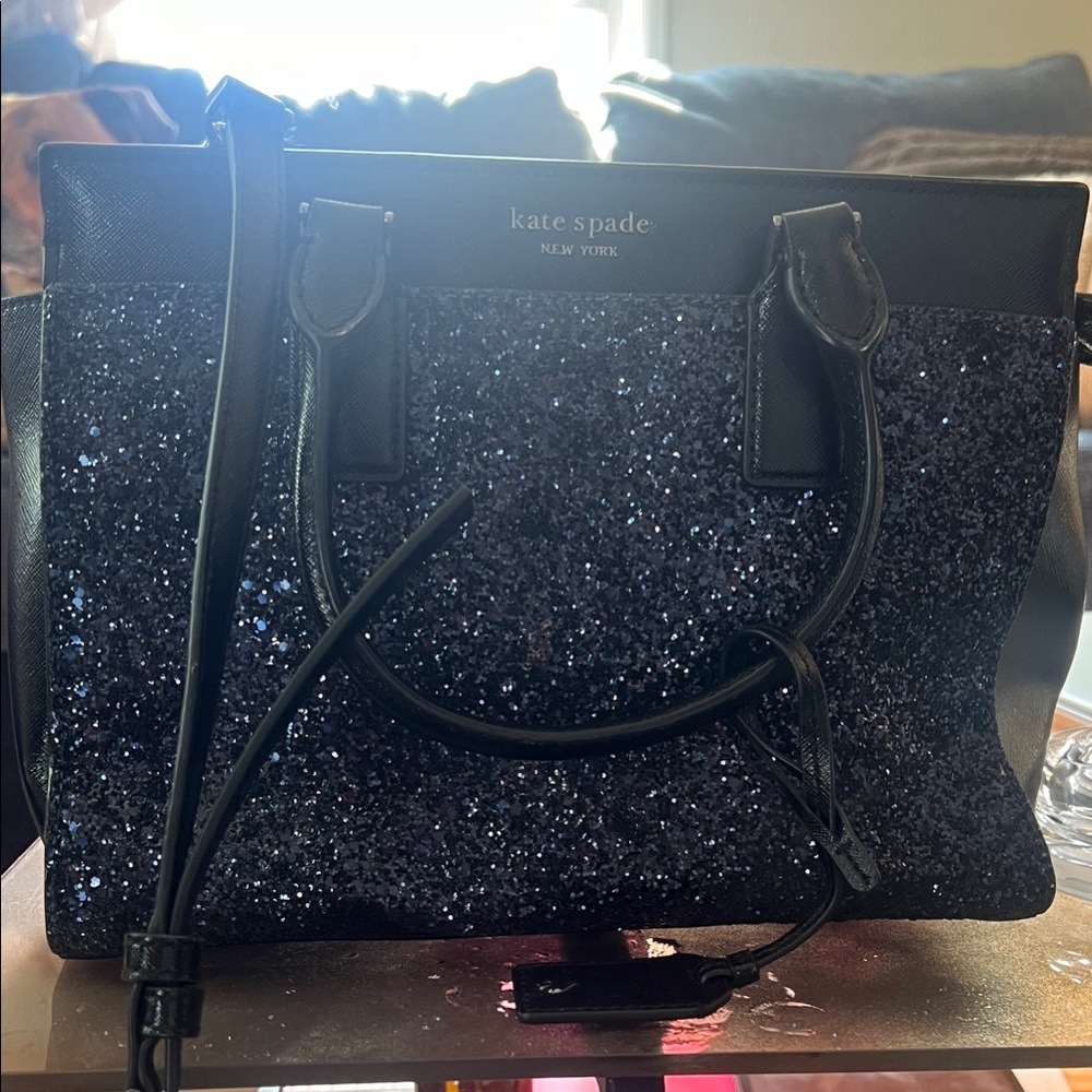 Kate Spade Navy Glitter Satchel
